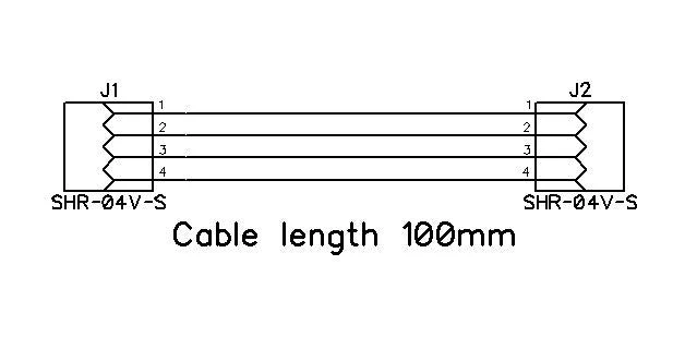 4 pin to 4 pin JST SH Wire Assembly 0.1 m - Image 3