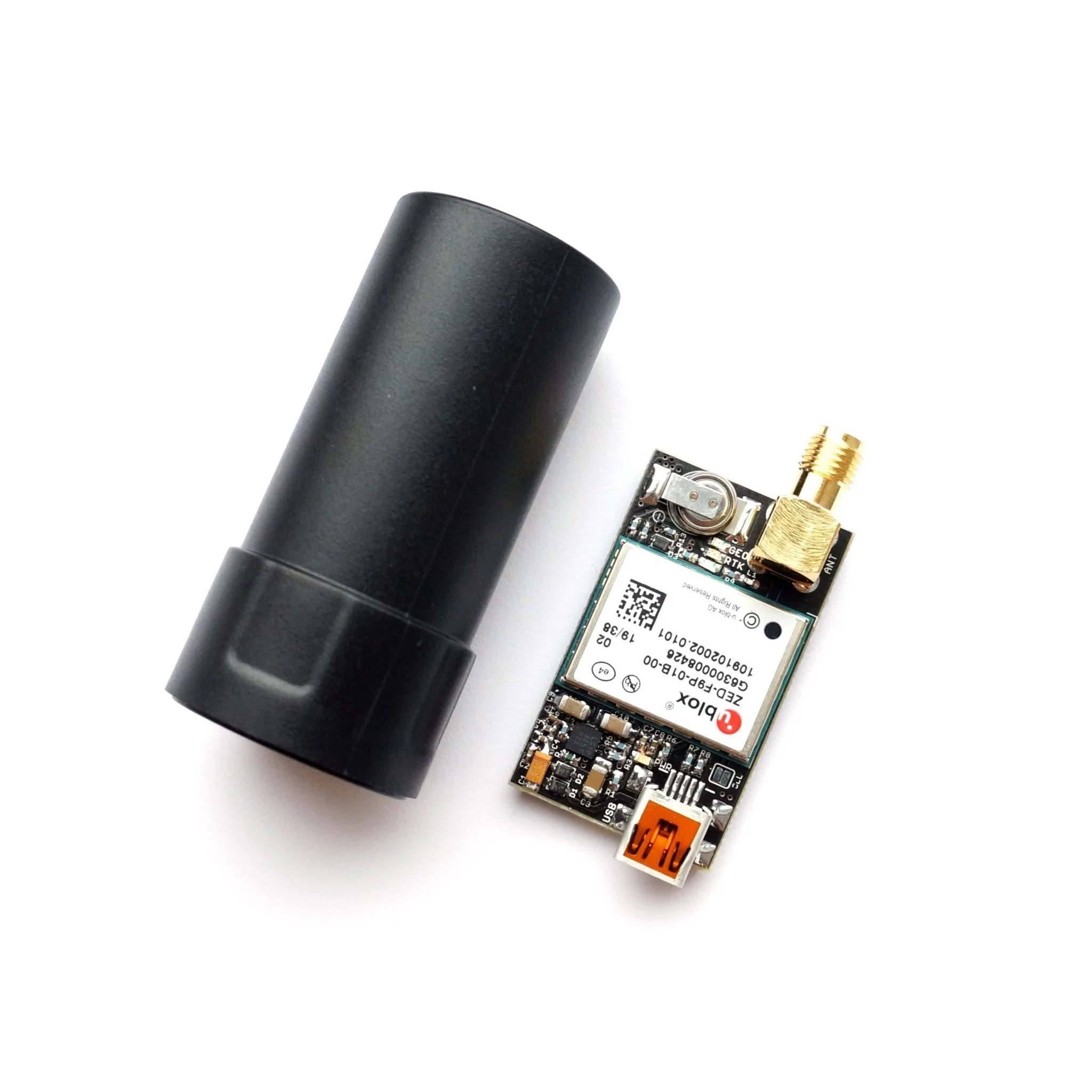 ZED-F9P RTK GNSS receiver board with GNSS Active Quad Helix Antenna - Image 2