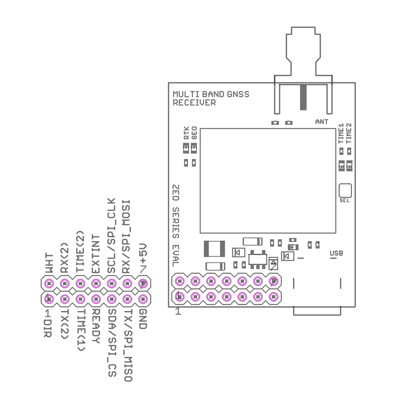 ZED-F9R RTK InCase PIN Dead Reckoning Breakout GNSS receiver board - Image 3