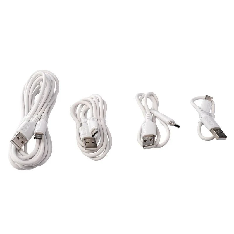 USB Type-C to USB A liquid silicone cable 1 m (white) - Image 2