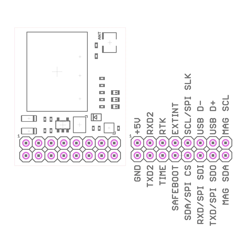 NEO-F9P-15B Multi-band L1,L5 RTK GNSS U.FL antenna LIS3MDL - Image 4