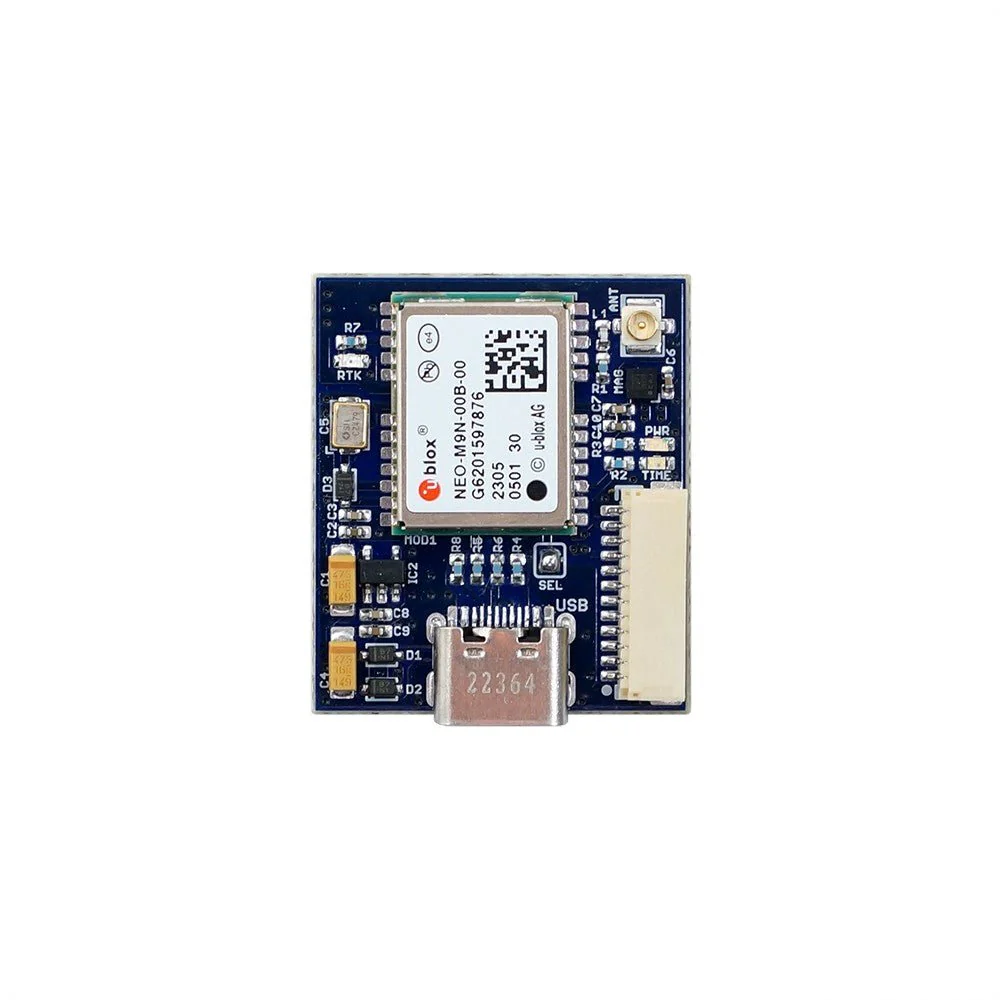 NEO-M9N USB C four GNSS receiver board with LIS3MDL magnetometer
