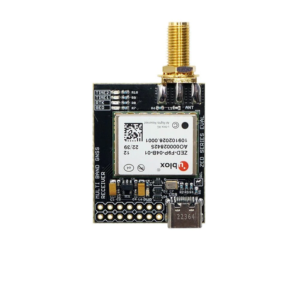 ZED-F9P RTK InCase PIN GNSS receiver board with SMA and USB C - Image 2