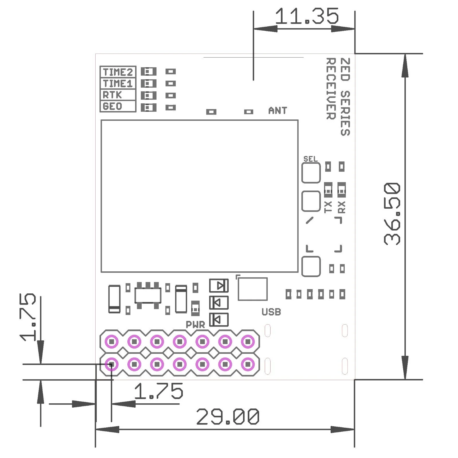 ZED-F9R RTK Dead Reckoning Breakout USB type C GNSS receiver board - Image 4