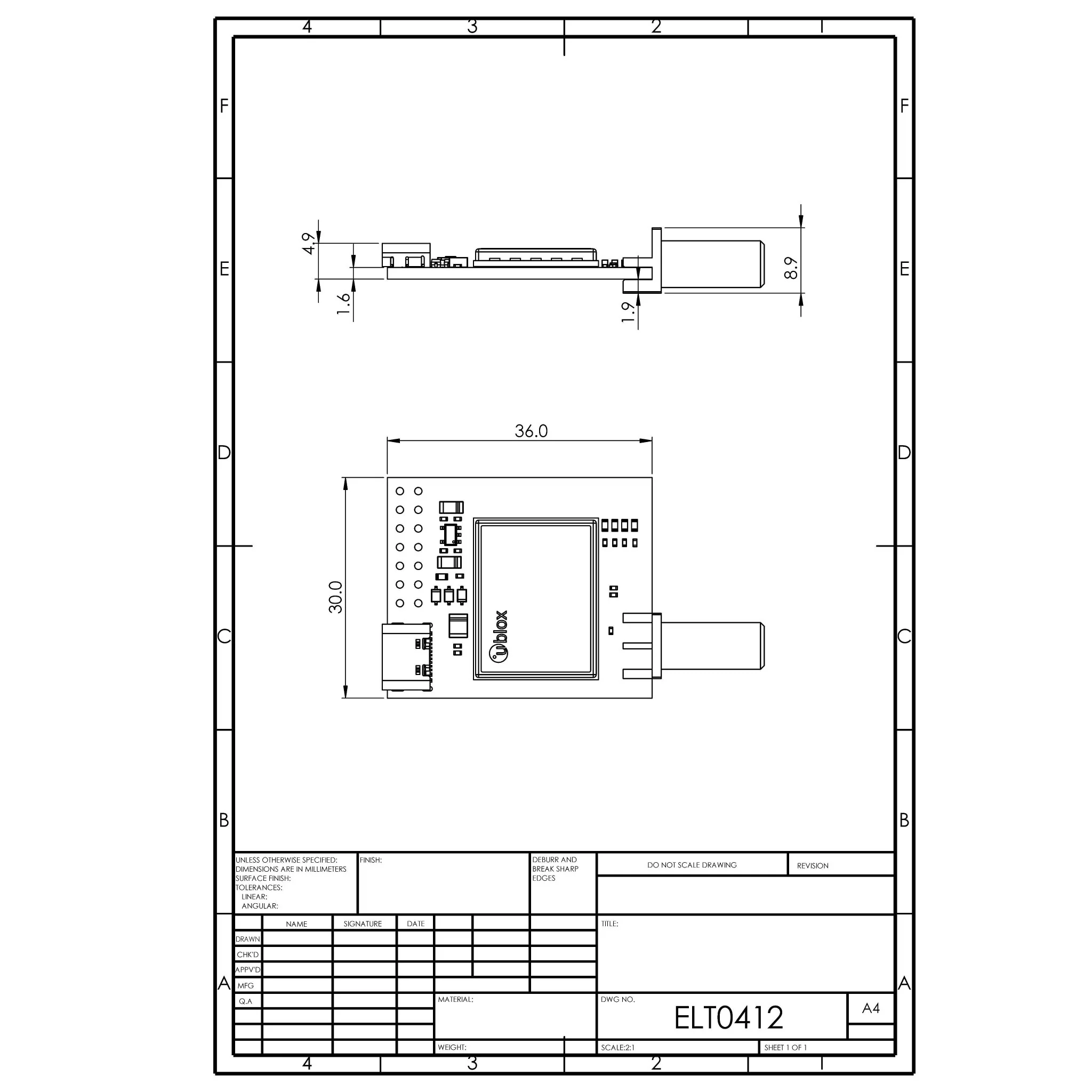 ZED-F9R RTK Dead Reckoning Breakout USB type C GNSS receiver board - Image 5