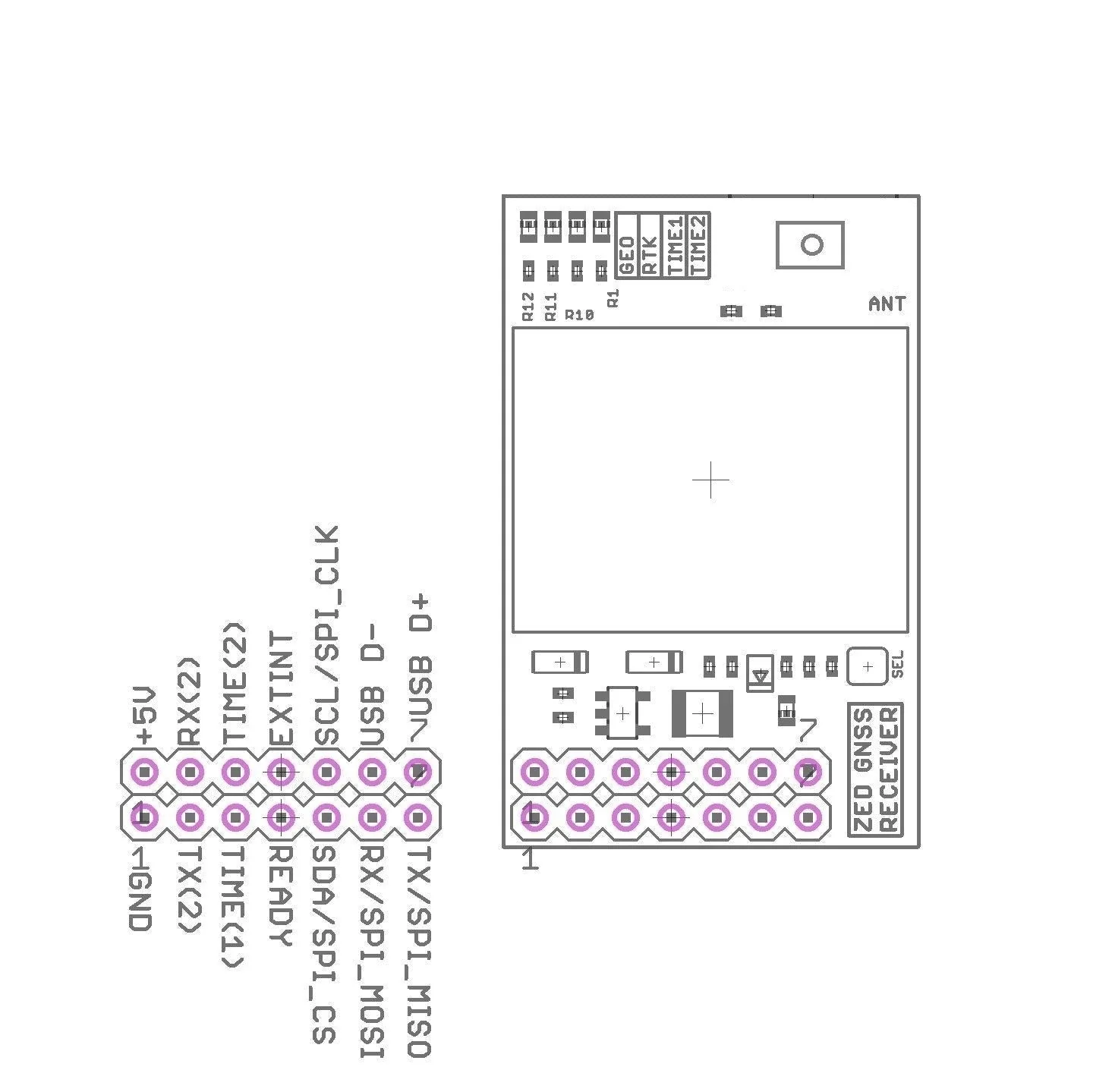 ZED-X20P all-band high precision GNSS module InCase PIN GNSS receiver board with IPEX (U.FL) - Image 3