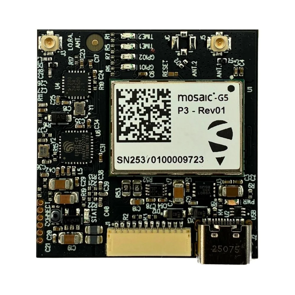 mosaic-G5 P3 RTK whith LoRa technology GNSS receiver board, USB-C / JST connectors